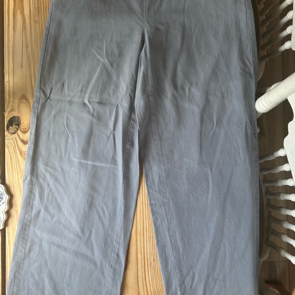 Gray Relaxed Fit Trousers with Straight Legs